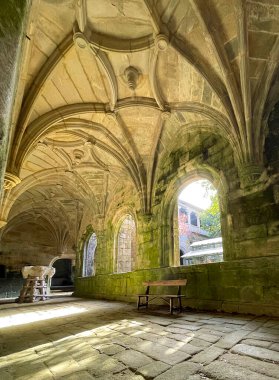 İspanya 'nın Galiçya kentindeki bir manastırın kubbeli tavan süsleri.