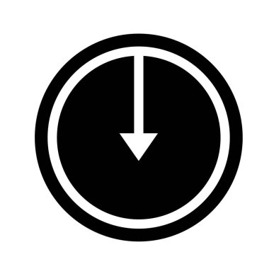 İndirme simgesi: siyah ve beyaz