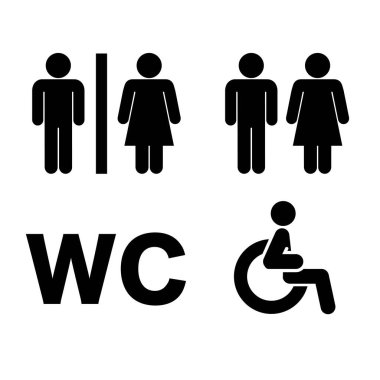 Toilet icon set : vector