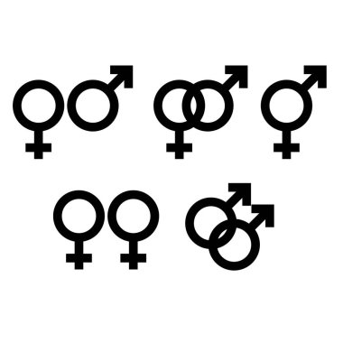 Gender Illustration Icon Set : Vector