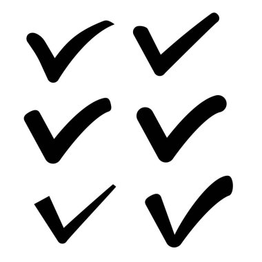 Check mark illustration set : vector