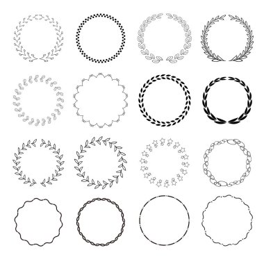 Çeşitli çember dekorasyonu: vektör