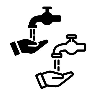 Su ikonu seti: vektör