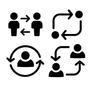 Organizasyon pictogram simgesi seti: vektör