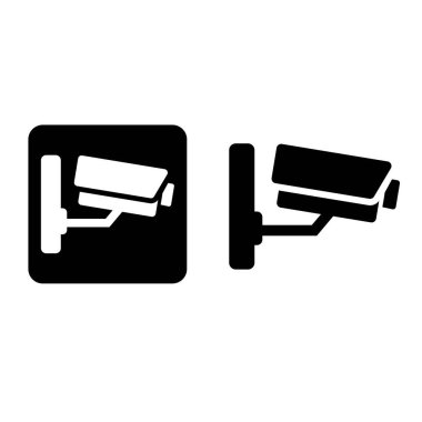 Güvenlik kamerası simgesi ayarlandı: vektör