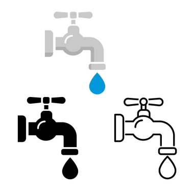 Su ikonu seti: vektör