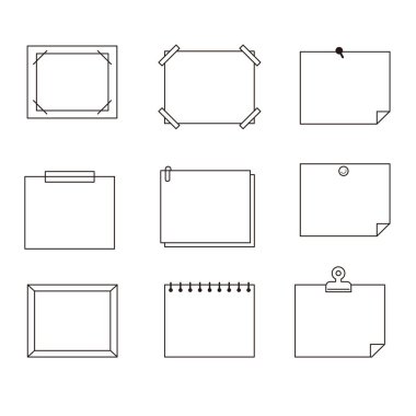 Not illüstrasyon seti: vektör