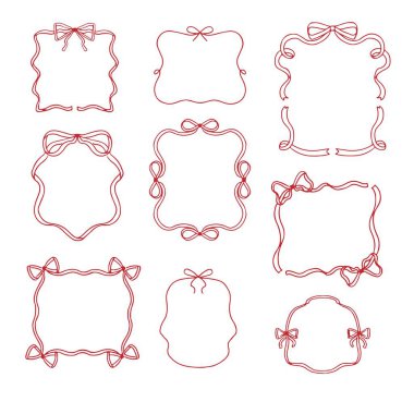 El yapımı kurdele dekorasyonu: Vektör