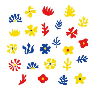 Çiçek illüstrasyon seti: Vektör