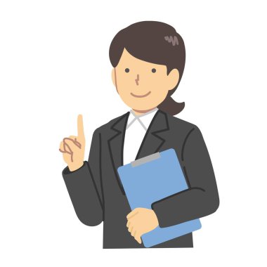 Takım elbiseli kadın.