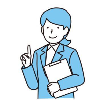 Takım elbiseli kadın.