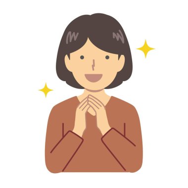 Mutlu kadın çizimi: vektör