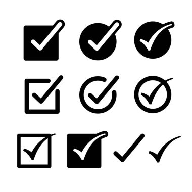 Check mark illustration set : Vector