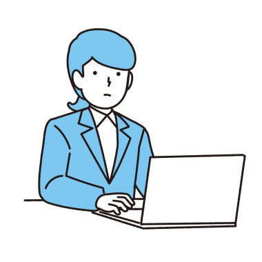 Bilgisayar kullanan kadın