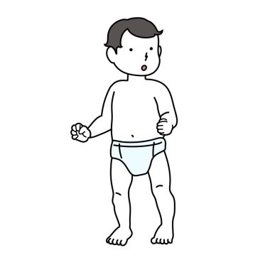 Bebek illüstrasyonu: tüm vücut