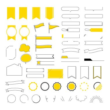 Çeşitli dekoratif çerçeve seti: Vektör