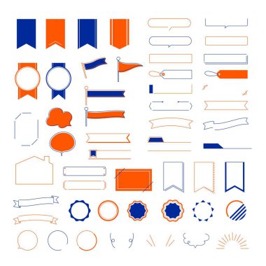 Çeşitli dekoratif çerçeve seti: Vektör