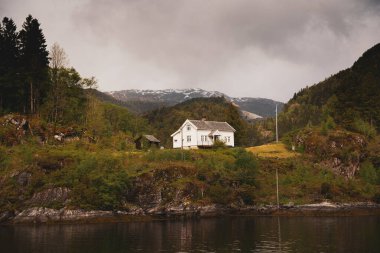 Bergen fiyortlarındaki evler