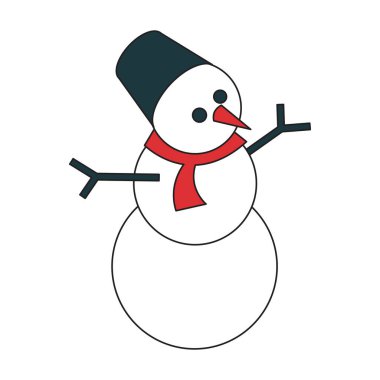 Vektör çizimi Kardan Adam. Isometric tarzı