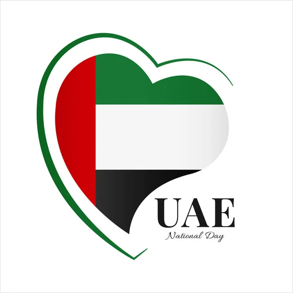 Vector Illustration National Day Emirados Árabes Unidos Bandeira Dos Emirados — Vetor de Stock
