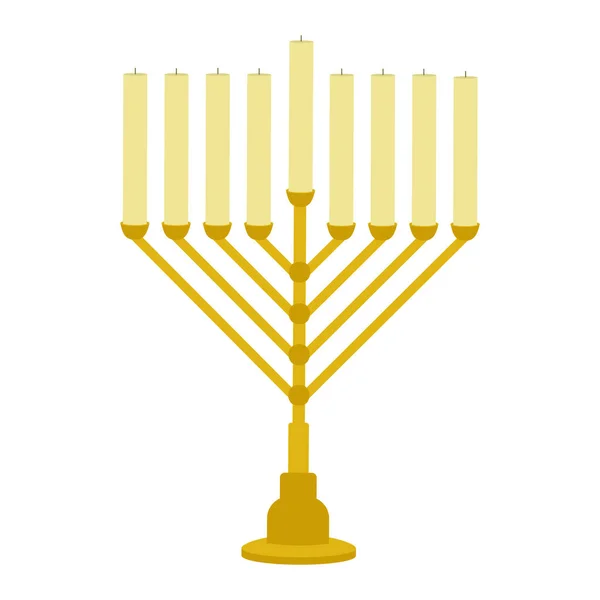 Vector illustration of Jewish holiday Hanukkah. Menorah illustration
