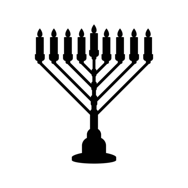 Menorah for the holiday of Hanukkah. Vector icon