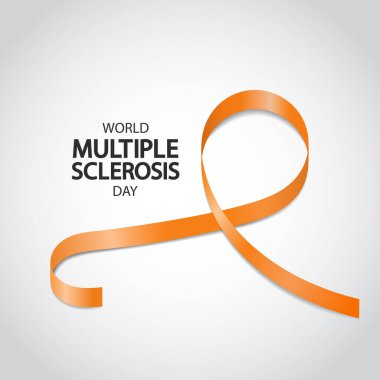 Dünya Çoklu Skleroz Günü 'nün Vektör İllüstrasyonu. Kurdele