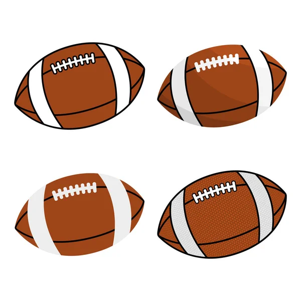 stock vector Vector illustration. Rugby balls isolated on white background.