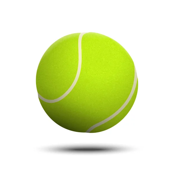 Vector Illustration Tennis Ball Isolated White Background — Stock Vector