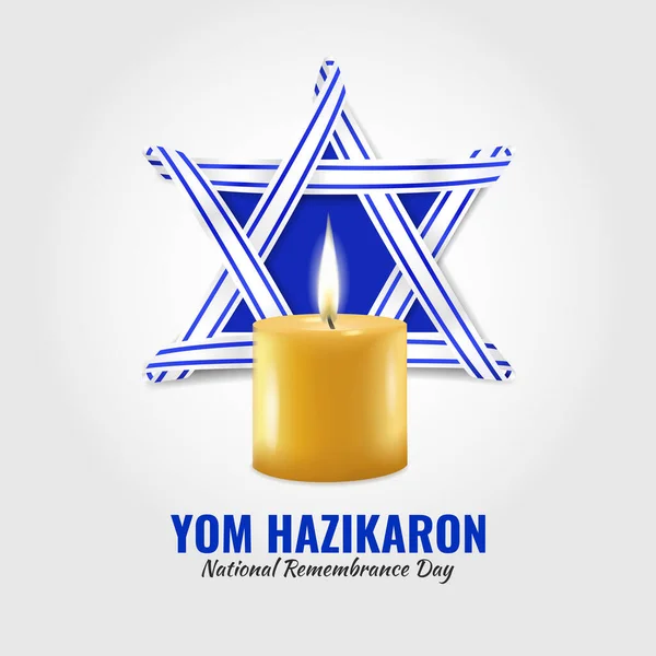 Vector Illustration Israel Memorial Day Inglés Banner — Vector de stock