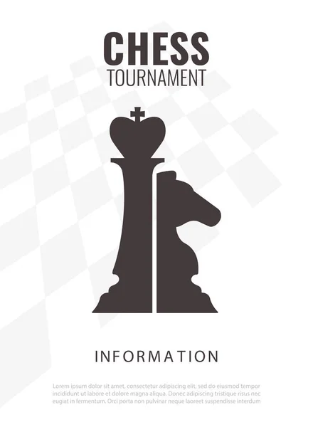 Chess game open tournament Royalty Free Vector Image