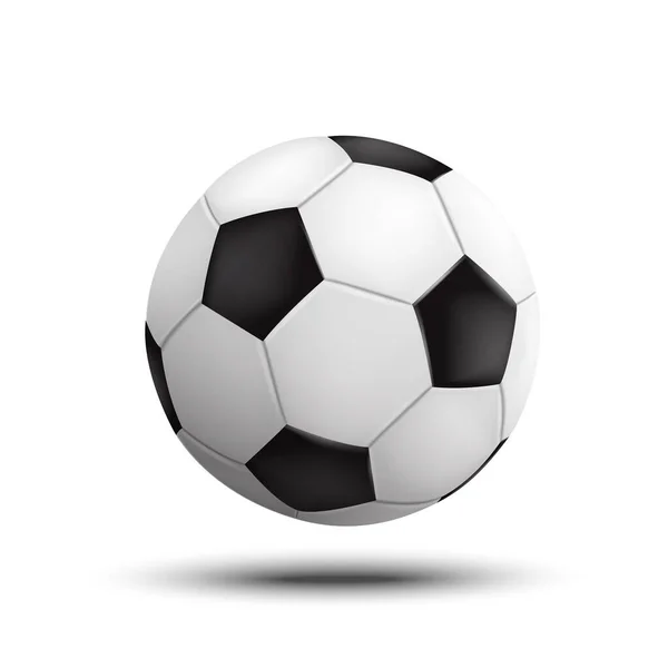 Ilustração Vetorial Bola Futebol Isolada Fundo Branco — Vetor de Stock