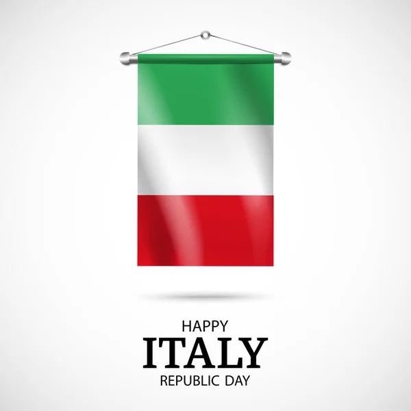 Wektor Ilustracja Republiki Dzień Włochy Sztandar Świętowania Flaga Włoch — Wektor stockowy
