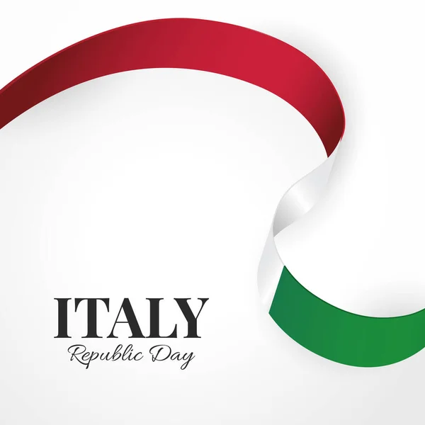 Wektor Ilustracja Republiki Dzień Włochy Wstążka — Wektor stockowy