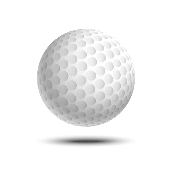 Vektorillustration Golf Boll Isolerad Vit Bakgrund — Stock vektor