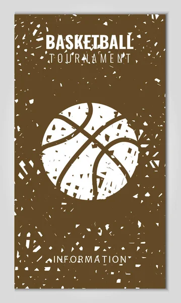 Vektorillustration Über Basketballturnier Spiel Spiel Verwendung Als Werbung Einladung Banner — Stockvektor