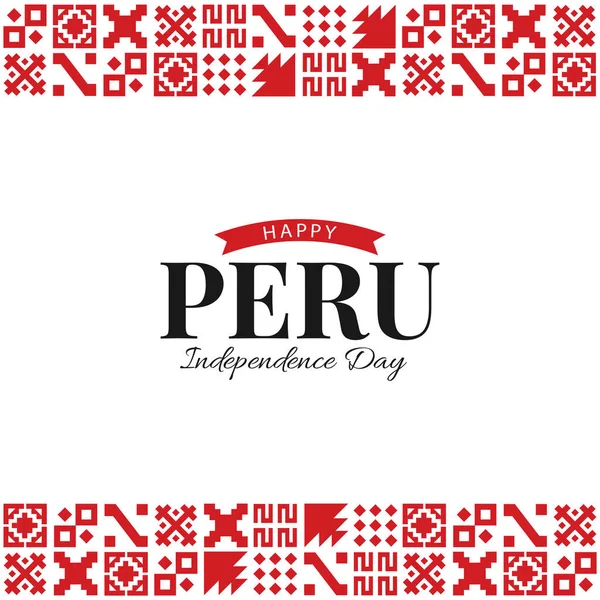 Ilustración Vectorial Del Día Independencia Del Perú Patrón Nacional — Archivo Imágenes Vectoriales