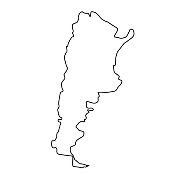 Vektorová Ilustrace Linková Mapa Argentiny — Stockový vektor