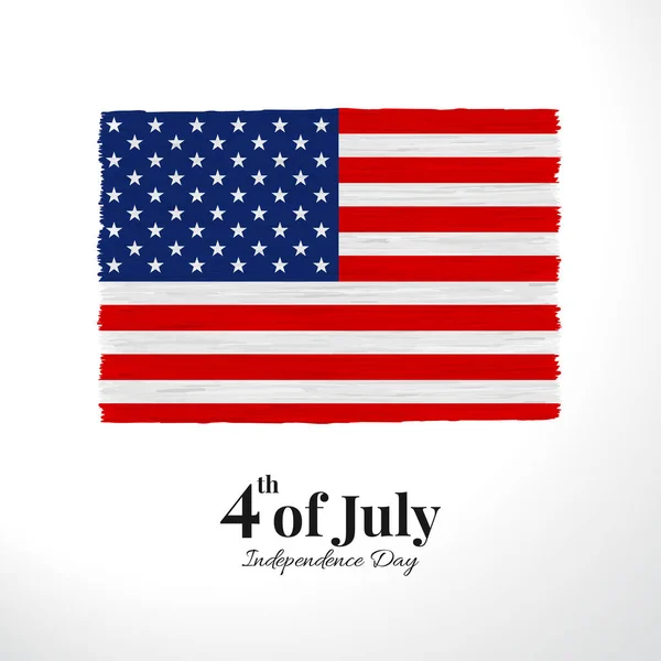 7月4日のベクトルイラスト お祝いのバナー アメリカの国旗 — ストックベクタ