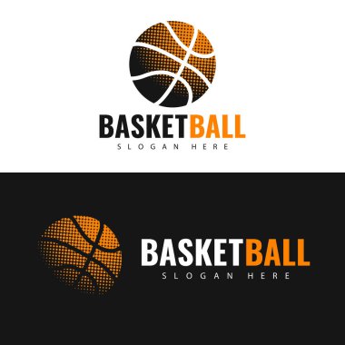 Basketbol logosu tasarımı. Vektör illüstrasyonu