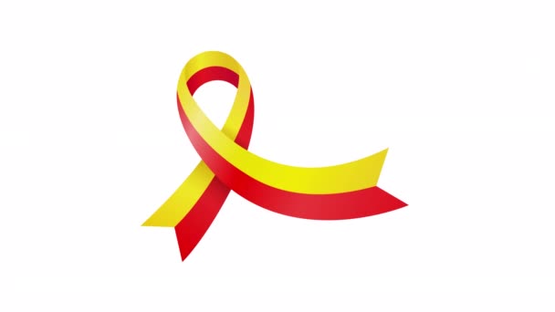 Cinta Para Hepatitis Fondo Transparente Con Canal Alfa — Vídeo de stock