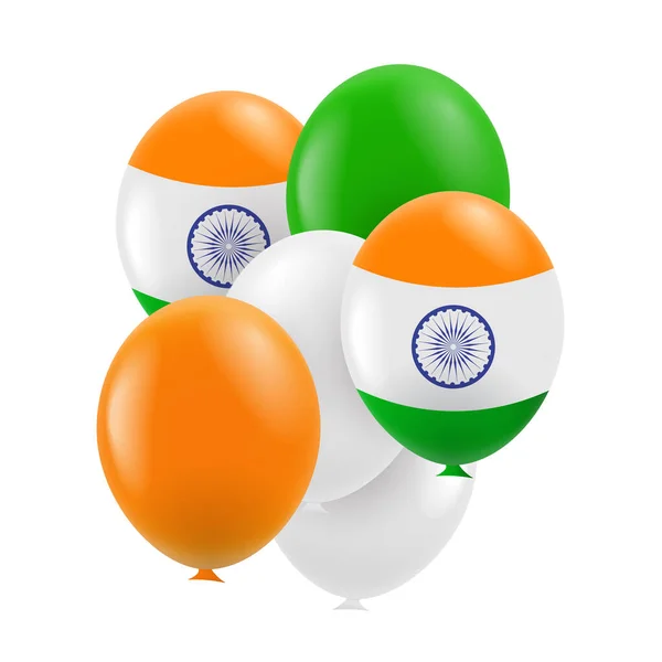 Векторная Иллюстрация Дня Независимости Индии Воздушные Шары — стоковый вектор