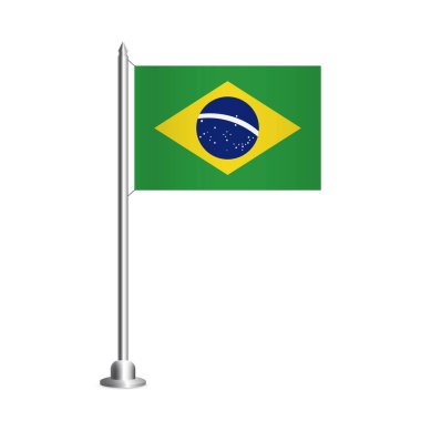 Vektör İllüstrasyonu. Brezilya Bayrağı