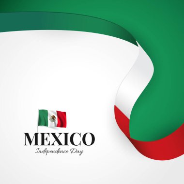 Vector Illustration of  Mexico Independence Day. Ribbon