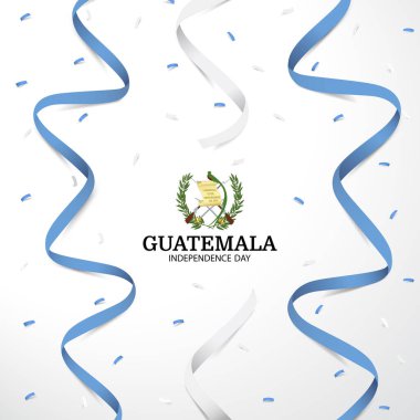 Guatemala Bağımsızlık Günü 'nün Vektör İllüstrasyonu