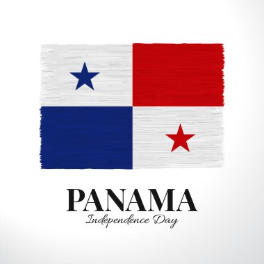 Panama Bağımsızlık Günü 'nün Vektör İllüstrasyonu. Bayraklı arkaplan