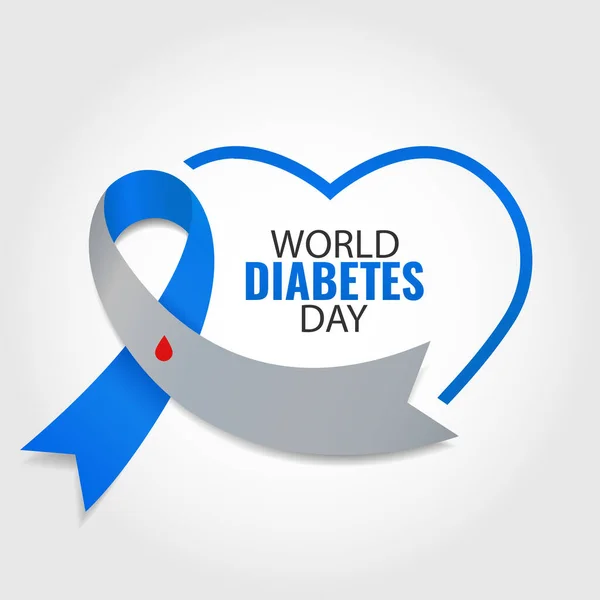 Ilustração Vetorial Dia Mundial Diabetes —  Vetores de Stock