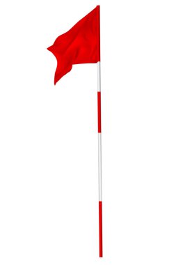 Red Golf flag. Vector Illustration clipart