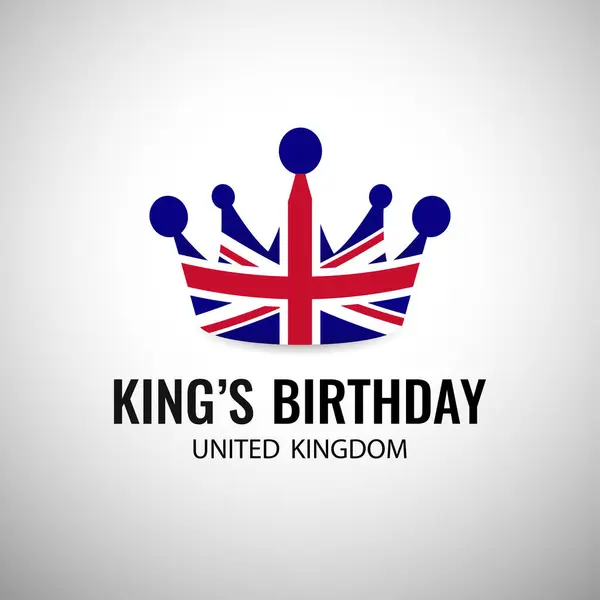 イギリスの王の誕生日 ベクトルイラスト ストックベクター