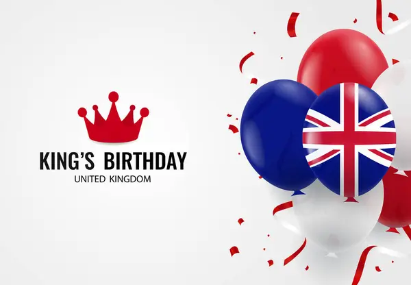 イギリスの王の誕生日 ベクトルイラスト ストックベクター